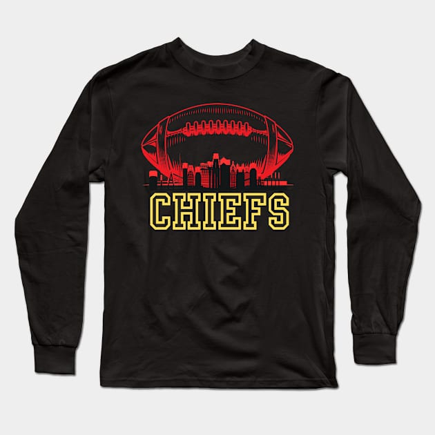 chiefs kansas city football Long Sleeve T-Shirt by soft and timeless